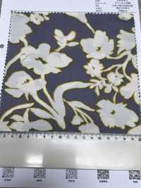 7027-810-1 Satén CR Con Estampado Floral Y Rayas[Fabrica Textil] HOKKOH Subfoto