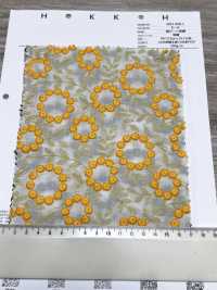 4027-848-1 Encaje De Flores Con Pompones Bordados En Algodón[Textil / Tela] HOKKOH Más fotos