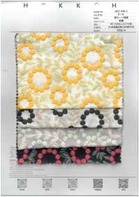 4027-848-1 Encaje De Flores Con Pompones Bordados En Algodón[Textil / Tela] HOKKOH Más fotos