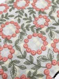4027-848-1 Encaje De Flores Con Pompones Bordados En Algodón[Textil / Tela] HOKKOH Más fotos