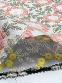 4027-848-1 Encaje De Flores Con Pompones Bordados En Algodón[Textil / Tela] HOKKOH Más fotos