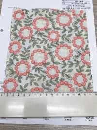 4027-848-1 Encaje De Flores Con Pompones Bordados En Algodón[Textil / Tela] HOKKOH Más fotos