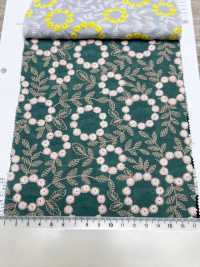 4027-848-1 Encaje De Flores Con Pompones Bordados En Algodón[Textil / Tela] HOKKOH Más fotos