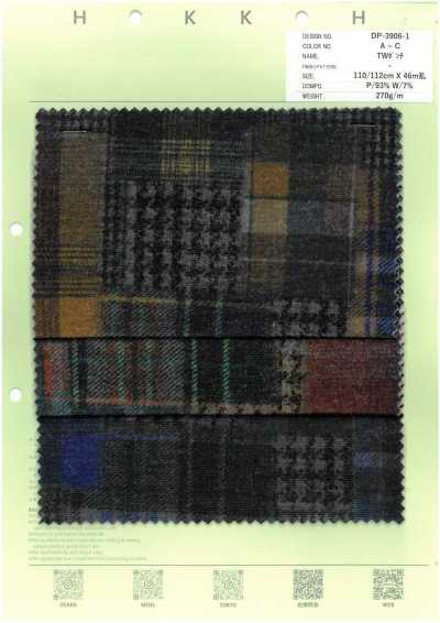 DP-3906-1 TW Ponte patchwork a cuadros