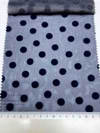 3025-1911-1 75d Chiffon Largo Flocado Puntos Aleatorios[Textil / Tela] HOKKOH Más fotos