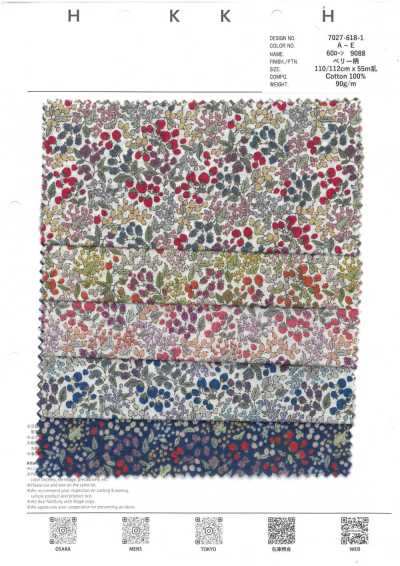 7027-618-1 Batista 60s 9088 estampado Berry