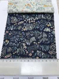 4027-660-1 60 Rayas Horizontales Curvas Para Césped Con Flores Pequeñas[Fabrica Textil] HOKKOH Subfoto