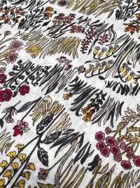 4027-660-1 60 Rayas Horizontales Curvas Para Césped Con Flores Pequeñas[Fabrica Textil] HOKKOH Subfoto