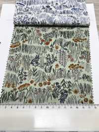 4027-660-1 60 Rayas Horizontales Curvas Para Césped Con Flores Pequeñas[Fabrica Textil] HOKKOH Subfoto