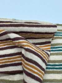 W-49681 Rayas horizontales de papel antiguo[Textil / Tela] Minami Más fotos