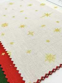 AP65802 Feliz Navidad Estampado En Dorado Tejidos De Lona (Rollo)[Textil / Tela] COSMO TEXTILE Más fotos