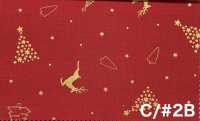 AP65802 Feliz Navidad Estampado En Dorado Tejidos De Lona (Rollo)[Textil / Tela] COSMO TEXTILE Más fotos
