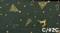 AP65802 Feliz Navidad Estampado En Dorado Tejidos De Lona (Rollo)[Textil / Tela] COSMO TEXTILE Más fotos