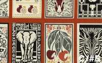 NN2336 RETONO Un/nö estampado africano de paneles tejidos de lona (rollo)[Textiles / Telas] COSMO TEXTILE Más fotos