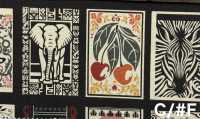 NN2336 RETONO Un/nö estampado africano de paneles tejidos de lona (rollo)[Textiles / Telas] COSMO TEXTILE Más fotos