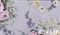 RU2530 RURU BOUQUET Estampado de corona de rosas tejidos de lona (rollo)[Textiles / Telas] COSMO TEXTILE Más fotos