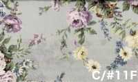 RU2530 RURU BOUQUET Estampado de corona de rosas tejidos de lona (rollo)[Textiles / Telas] COSMO TEXTILE Más fotos