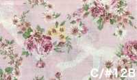 RU2530 RURU BOUQUET Estampado de corona de rosas tejidos de lona (rollo)[Textiles / Telas] COSMO TEXTILE Más fotos