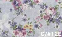 RU2530 RURU BOUQUET Estampado de corona de rosas tejidos de lona (rollo)[Textiles / Telas] COSMO TEXTILE Más fotos