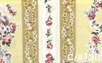 RU2530 RURU BOUQUET Estampado de corona de rosas tejidos de lona (rollo)[Textiles / Telas] COSMO TEXTILE Más fotos