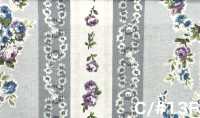 RU2530 RURU BOUQUET Estampado de corona de rosas tejidos de lona (rollo)[Textiles / Telas] COSMO TEXTILE Más fotos