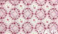 RU2530 RURU BOUQUET Estampado de corona de rosas tejidos de lona (rollo)[Textiles / Telas] COSMO TEXTILE Más fotos