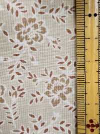 RU2530 RURU BOUQUET Estampado de corona de rosas tejidos de lona (rollo)[Textiles / Telas] COSMO TEXTILE Más fotos