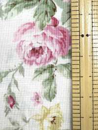 RU2530 RURU BOUQUET Estampado de corona de rosas tejidos de lona (rollo)[Textiles / Telas] COSMO TEXTILE Más fotos