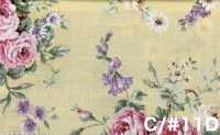 RU2530 RURU BOUQUET Estampado de corona de rosas tejidos de lona (rollo)[Textiles / Telas] COSMO TEXTILE Más fotos