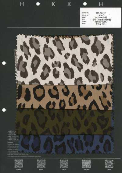 315-301-2 Fujiette estampado de leopardo Aloha