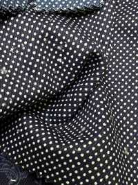 5-WABASH-DRL Estampado por descarga índigo con lunares/pañuelo/cuadros moteados/diamante volador[Textil / Tela] HOKKOH Más fotos