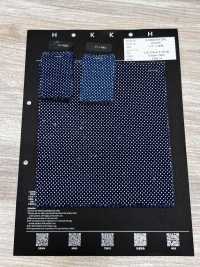 5-WABASH-DRL Estampado por descarga índigo con lunares/pañuelo/cuadros moteados/diamante volador[Textil / Tela] HOKKOH Más fotos