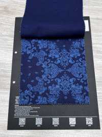 5-WABASH-DRL Estampado por descarga índigo con lunares/pañuelo/cuadros moteados/diamante volador[Textil / Tela] HOKKOH Más fotos