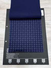 5-WABASH-DRL Estampado por descarga índigo con lunares/pañuelo/cuadros moteados/diamante volador[Textil / Tela] HOKKOH Más fotos