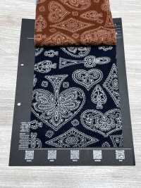 5026-1330-1 Tela Bandana Estampada Discharge Off Trump Paisley[Textil / Tela] HOKKOH Más fotos
