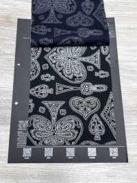5026-1330-1 Tela Bandana Estampada Discharge Off Trump Paisley[Textil / Tela] HOKKOH Más fotos