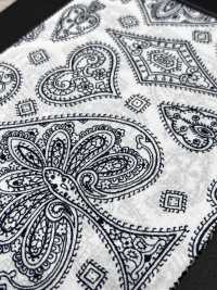 5026-1330-1 Tela Bandana Estampada Discharge Off Trump Paisley[Textil / Tela] HOKKOH Más fotos
