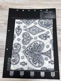 5026-1330-1 Tela Bandana Estampada Discharge Off Trump Paisley[Textil / Tela] HOKKOH Más fotos