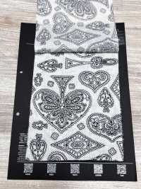 5026-1330-1 Tela Bandana Estampada Discharge Off Trump Paisley[Textil / Tela] HOKKOH Más fotos