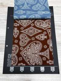 5026-1330-1 Tela Bandana Estampada Discharge Off Trump Paisley[Textil / Tela] HOKKOH Más fotos