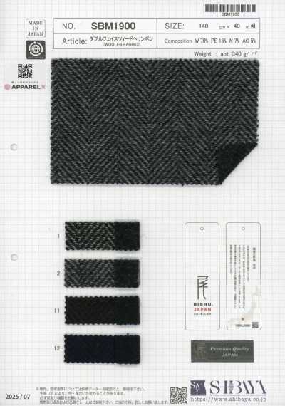 SBM1900 Tweed de doble cara en espiga