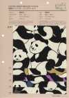 850617 Lona de algodón y lino Panda World