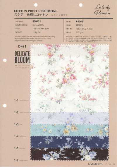 850621 Batista de algodón sin blanquear Rurudiroman Delicate Bloom