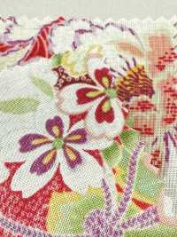 850629 Batista con patrón japonés de flores y dorado, flor, mariposa, viento, luna[Textiles / Telas] VANCET Más fotos