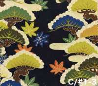850630 Batista con patrón floral japonés dorado, pino ascendente[Textiles / Telas] VANCET Más fotos