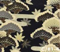 850630 Batista con patrón floral japonés dorado, pino ascendente[Textiles / Telas] VANCET Más fotos