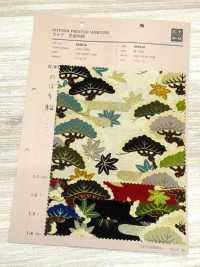 850630 Batista con patrón floral japonés dorado, pino ascendente[Textiles / Telas] VANCET Más fotos