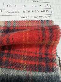 SBW3347 Cuadro cepillado de lana con mezcla de alpaca[Textiles / Telas] SHIBAYA Más fotos