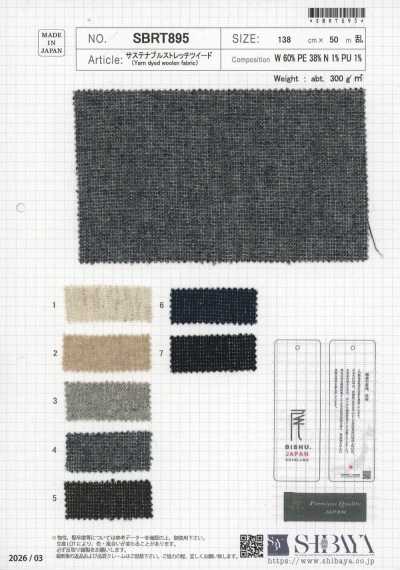 SBRT895 Tweed elástico sostenible