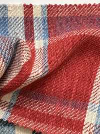 14447 Hank-KASE- 10s sarga slub cuadro madras de especificación[Textiles / Telas] SUNWELL Más fotos